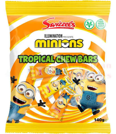 Grab Swizzels Minions Tropical Chew Bars from Wonderland Sweets for just $5.99 with free local collections in Glenorchy, Tasmania.