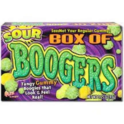 Grab Sour Box Of Boogers from Wonderland Sweets for just $5.99 with free local collections in Glenorchy, Tasmania. 