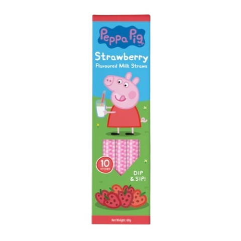 Grab Peppa Pig Strawberry Milk Straws from Wonderland Sweets for just $6.99 with free local collections in Glenorchy, Tasmania. 