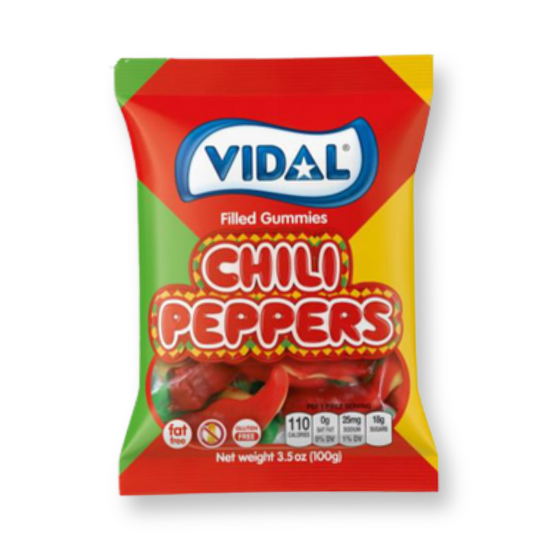 Grab Vidal Chili Pepper Gummies from Wonderland Sweets for just $5.99 with free local collections in Glenorchy, Tasmania. 